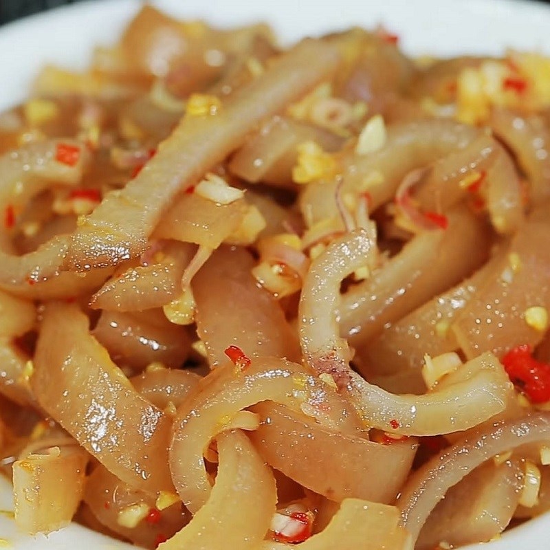 Da heo xào tỏi ớt