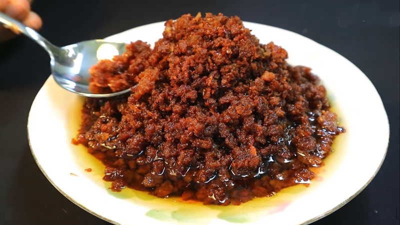 Mắm tép chưng thịt