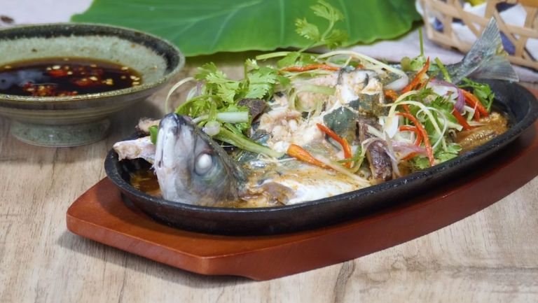 Cá nục hấp tán nhuyễn