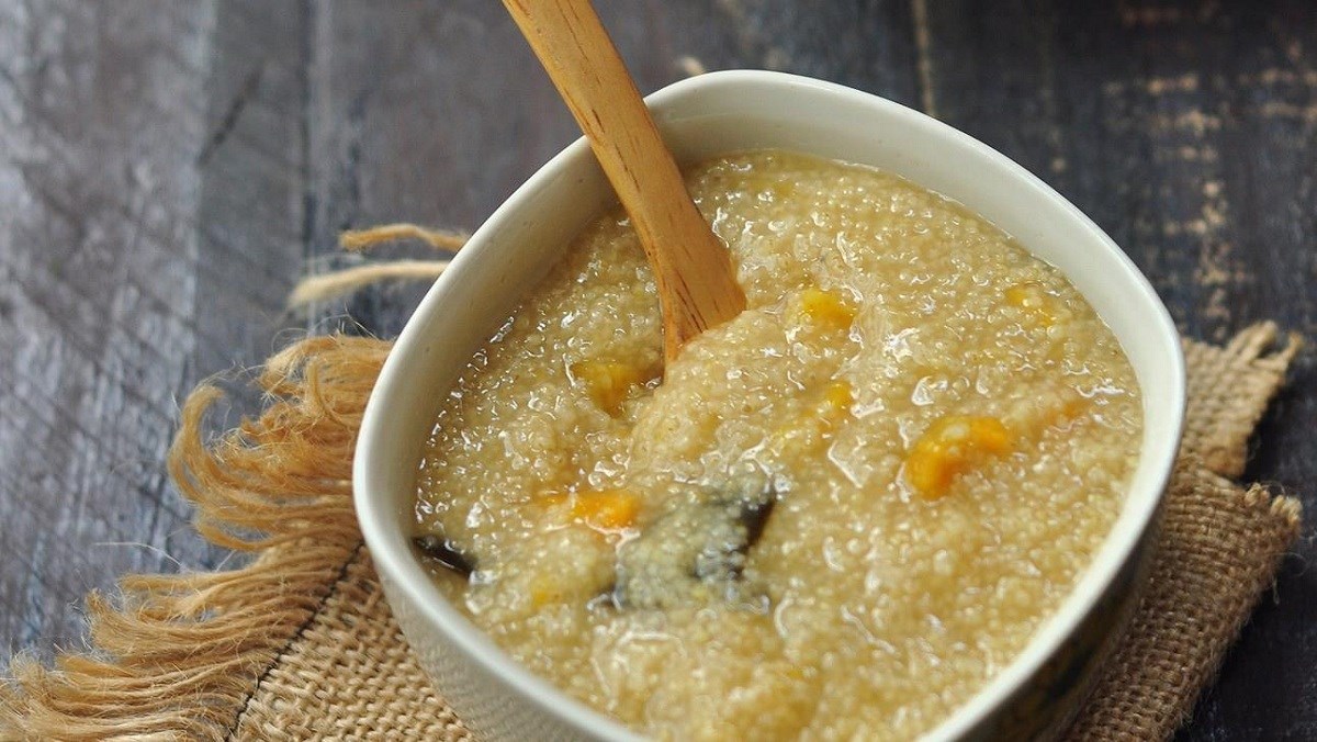 Hạt kê nấu nhừ xay mịn