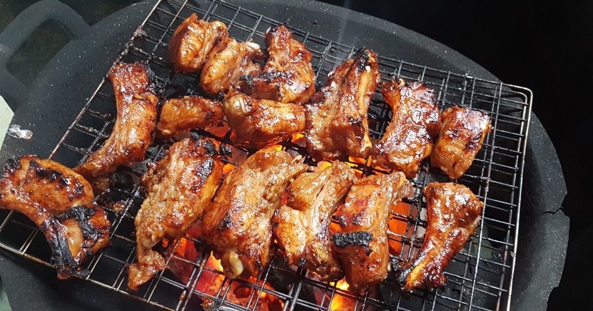 Sườn heo nướng than