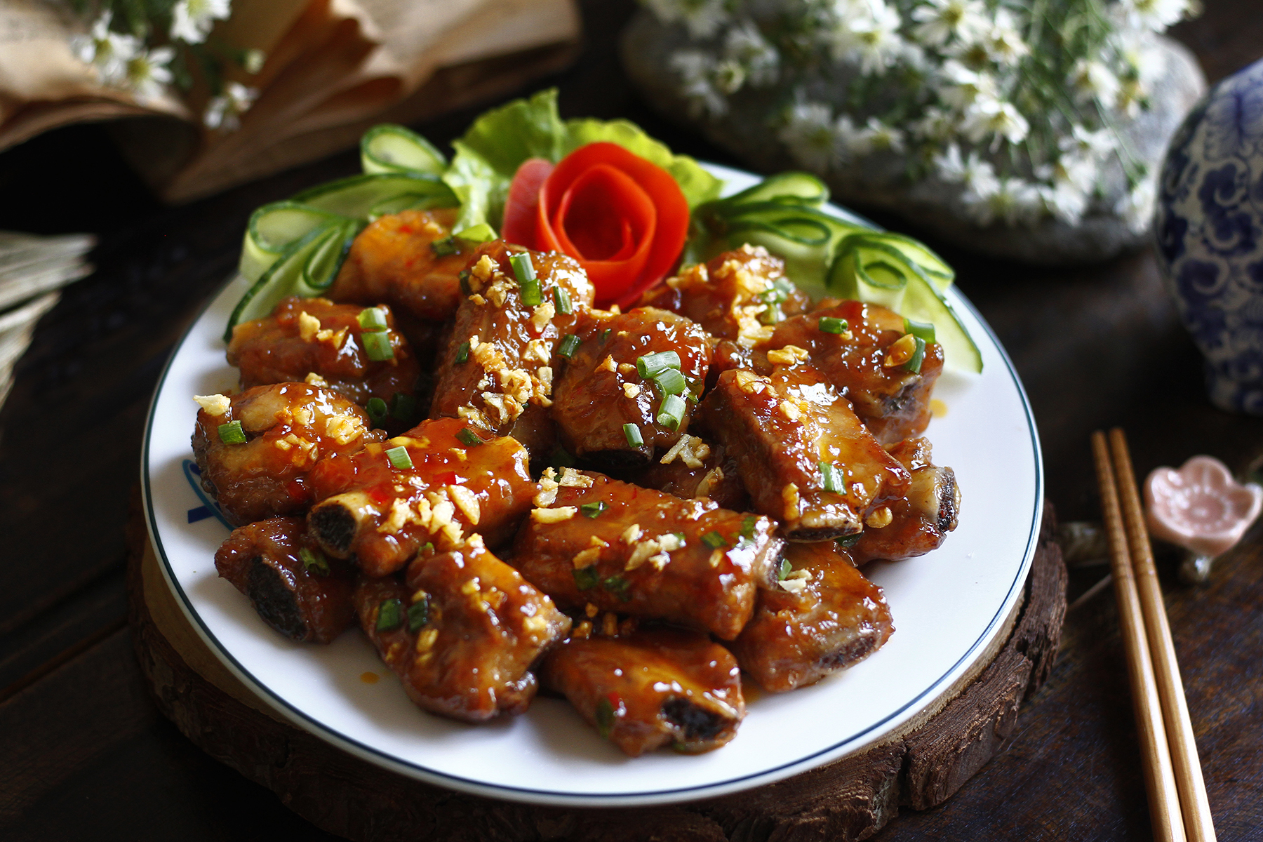 Sườn non chiên nước mắm