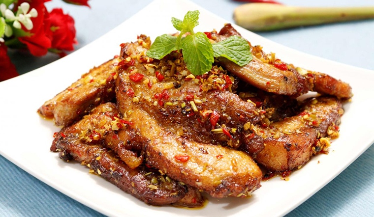 Thịt ba chỉ nướng sả