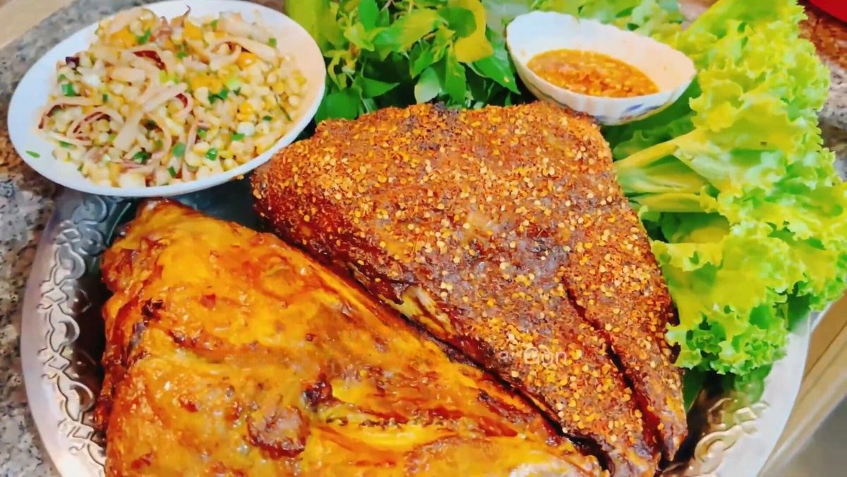 Tim heo nướng muối ớt